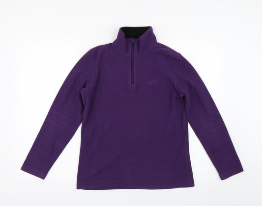 Freedom Trial Womens Purple  Fleece Henley Jumper Size 6