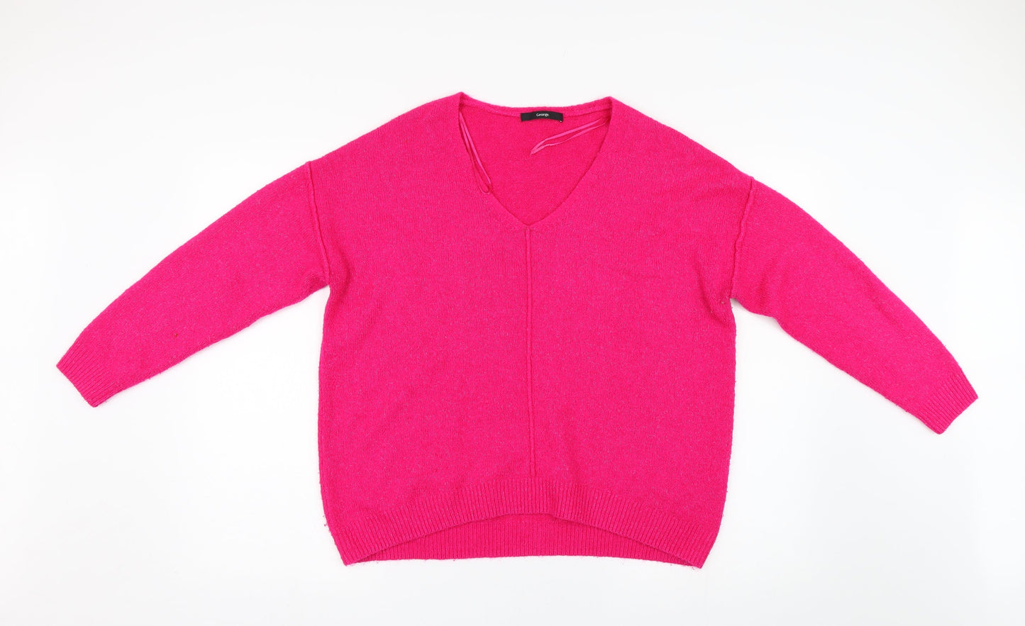 George Womens Pink  Knit Pullover Jumper Size 12