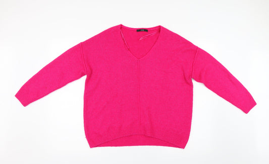 George Womens Pink  Knit Pullover Jumper Size 12
