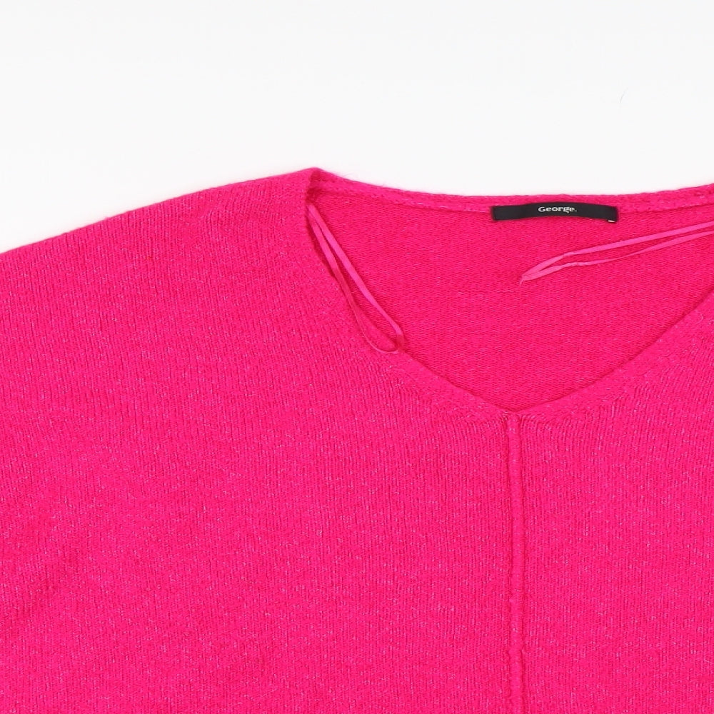 George Womens Pink  Knit Pullover Jumper Size 12
