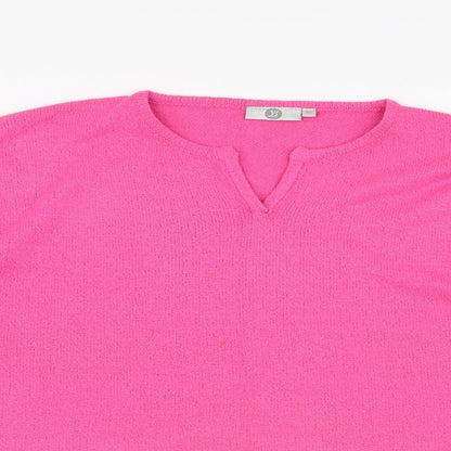 YS Womens Pink  Knit Pullover Jumper Size XL