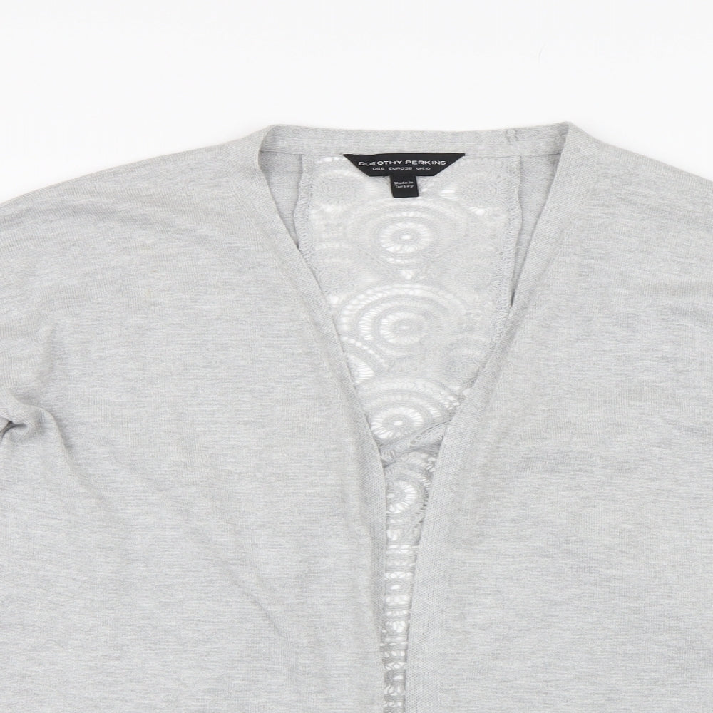 Womens UK Size 10 Dorothy Perkins Grey Cardigan Jumper