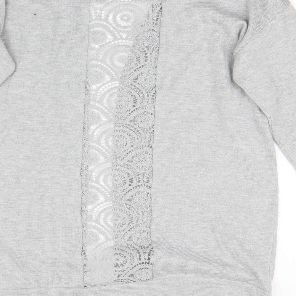 Womens UK Size 10 Dorothy Perkins Grey Cardigan Jumper