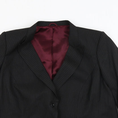 JR Mens Black Striped  Jacket Blazer Size XL