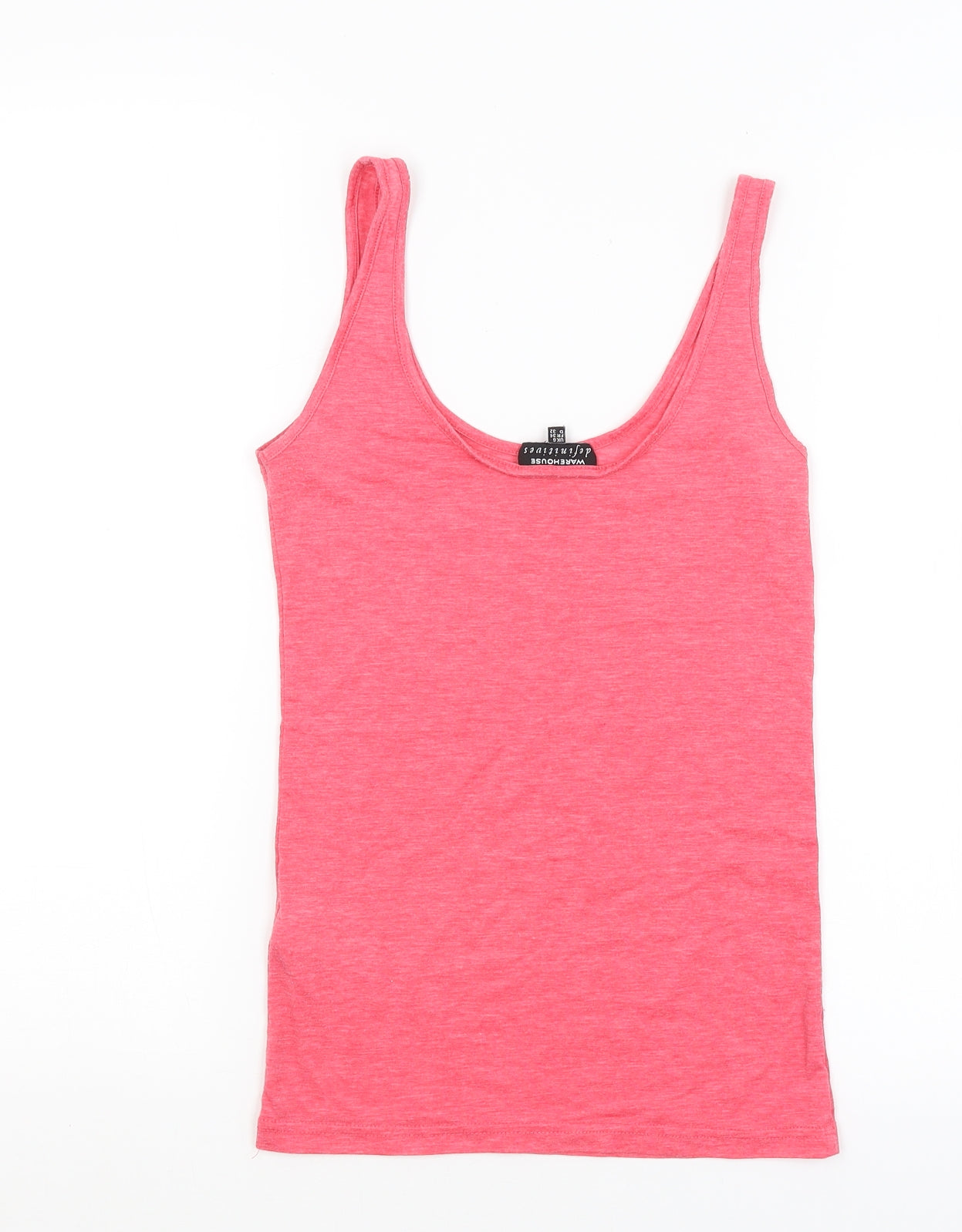 Womens UK Size 6 Warehouse Pink Basic Tank