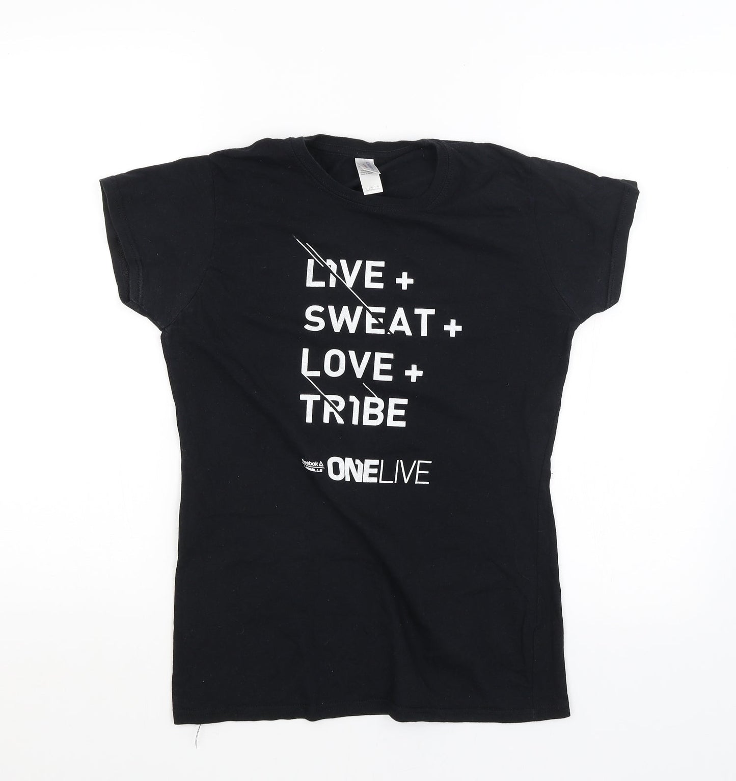 Womens UK Size 12 Reebok Black Basic T-Shirt