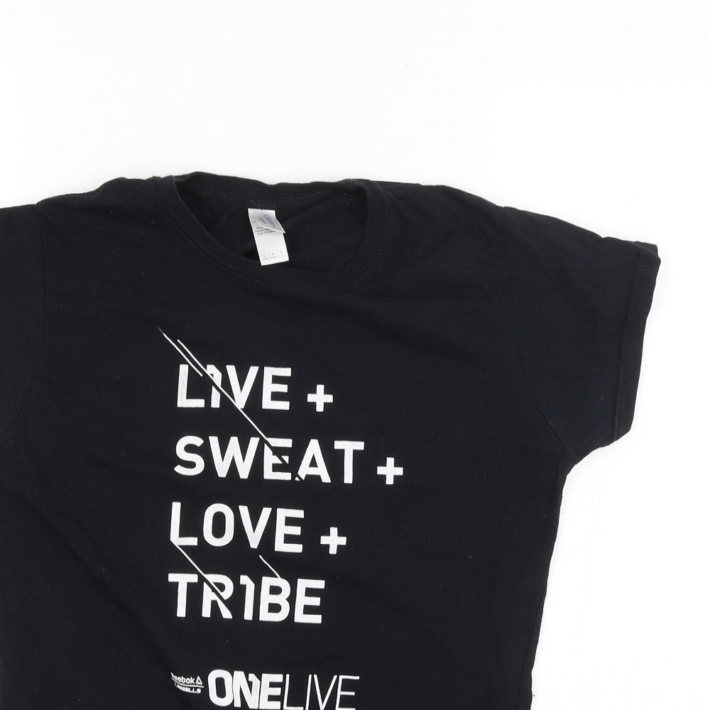 Womens UK Size 12 Reebok Black Basic T-Shirt