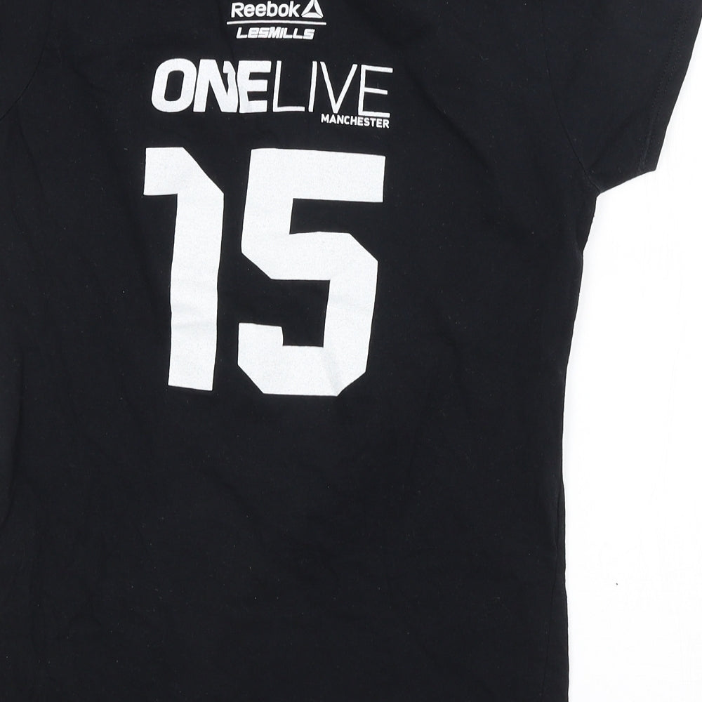 Womens UK Size 12 Reebok Black Basic T-Shirt