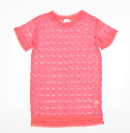 Womens UK Size 10 NEXT Pink Tunic T-Shirt