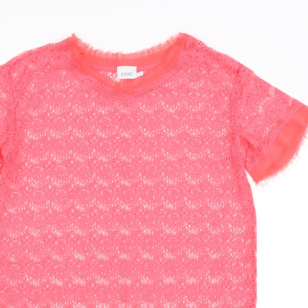 Womens UK Size 10 NEXT Pink Tunic T-Shirt