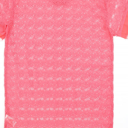 Womens UK Size 10 NEXT Pink Tunic T-Shirt