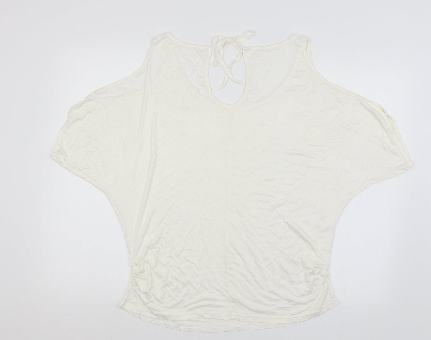 Womens UK Size 3XL Preworn White Basic T-Shirt