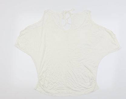 Womens UK Size 3XL Preworn White Basic T-Shirt