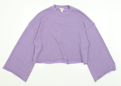 Womens UK Size 12 H&M Purple Pullover Jumper
