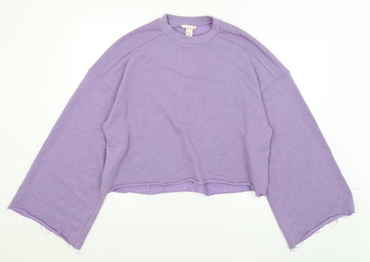 Womens UK Size 12 H&M Purple Pullover Jumper