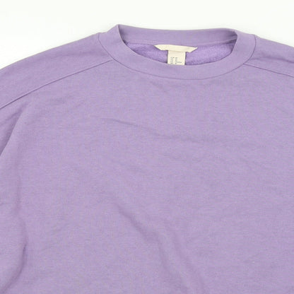 Womens UK Size 12 H&M Purple Pullover Jumper