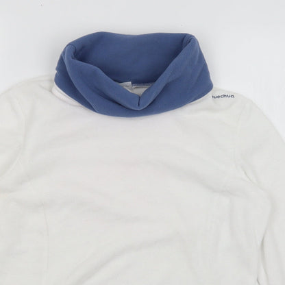 Womens UK Size M DECATHLON White Pullover Jumper