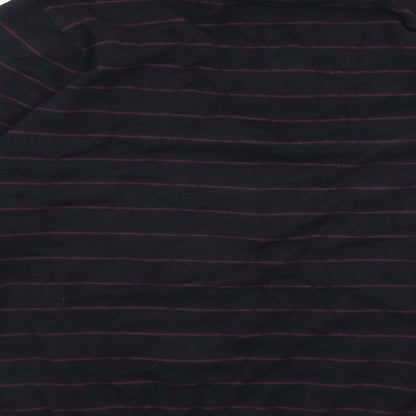Blue Harbour Mens Black Striped  Pullover Jumper Size M