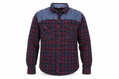 Mens UK Size L Threadbare Red  Button-Up Long Sleeve Casual Shirt