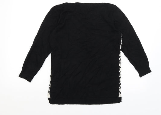 Womens UK Size 8 Papaya Black Pullover Jumper