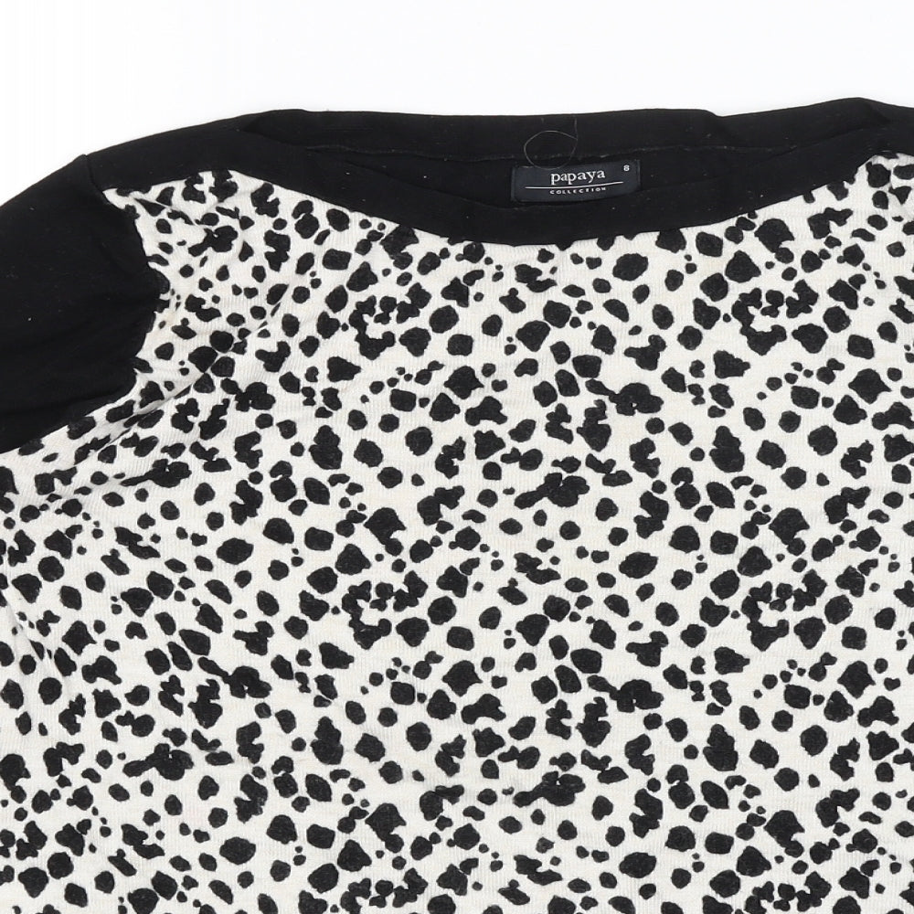 Womens UK Size 8 Papaya Black Pullover Jumper