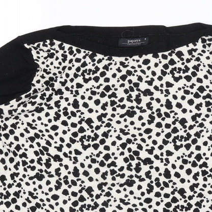Womens UK Size 8 Papaya Black Pullover Jumper