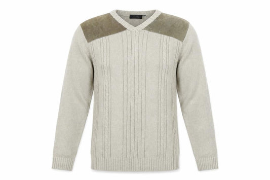 Mens UK Size L Armando Beige Pullover Jumper