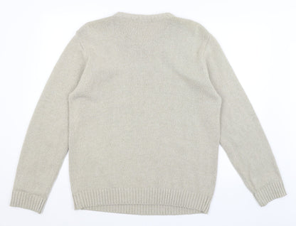 Armando Mens Beige   Pullover Jumper Size L