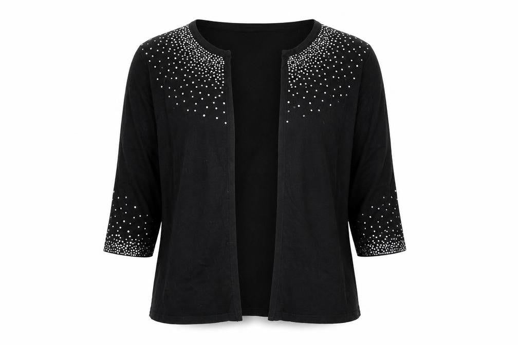 Womens UK Size XL Preworn Black Cardigan Jumper
