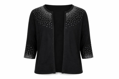 Womens UK Size XL Preworn Black Cardigan Jumper