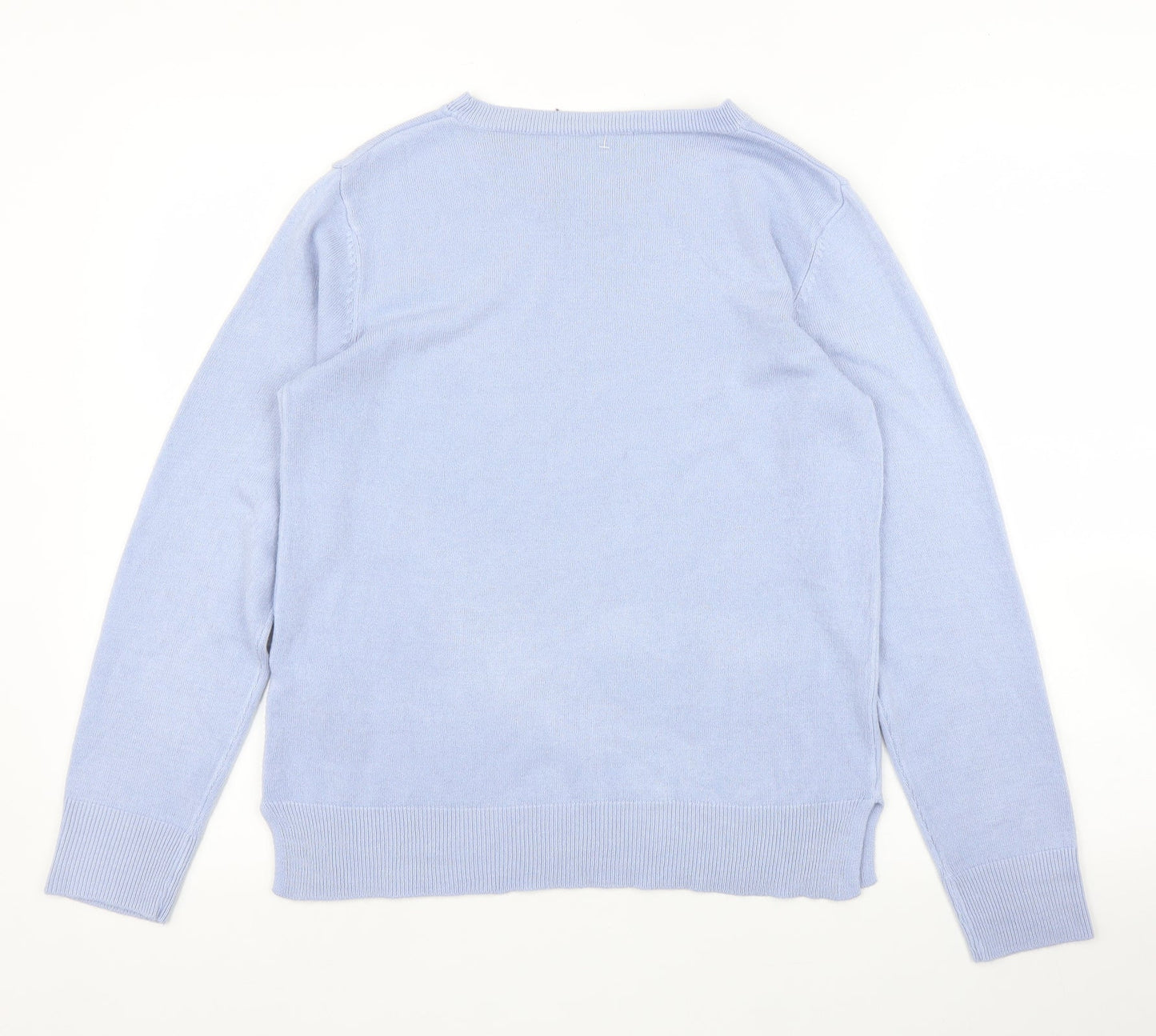 Womens UK Size 12 M&S Blue Pullover Jumper