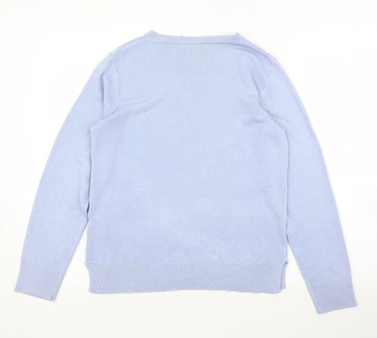 Womens UK Size 12 M&S Blue Pullover Jumper
