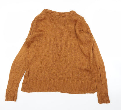 Womens UK Size S New Look Orange Pullover Jumper
