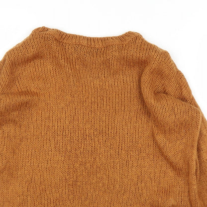 Womens UK Size S New Look Orange Pullover Jumper