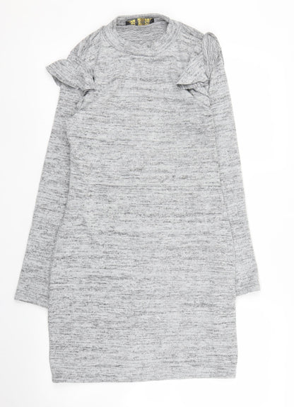 Womens UK Size M QED London Grey Tunic Jumper