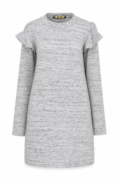 Womens UK Size M QED London Grey Tunic Jumper