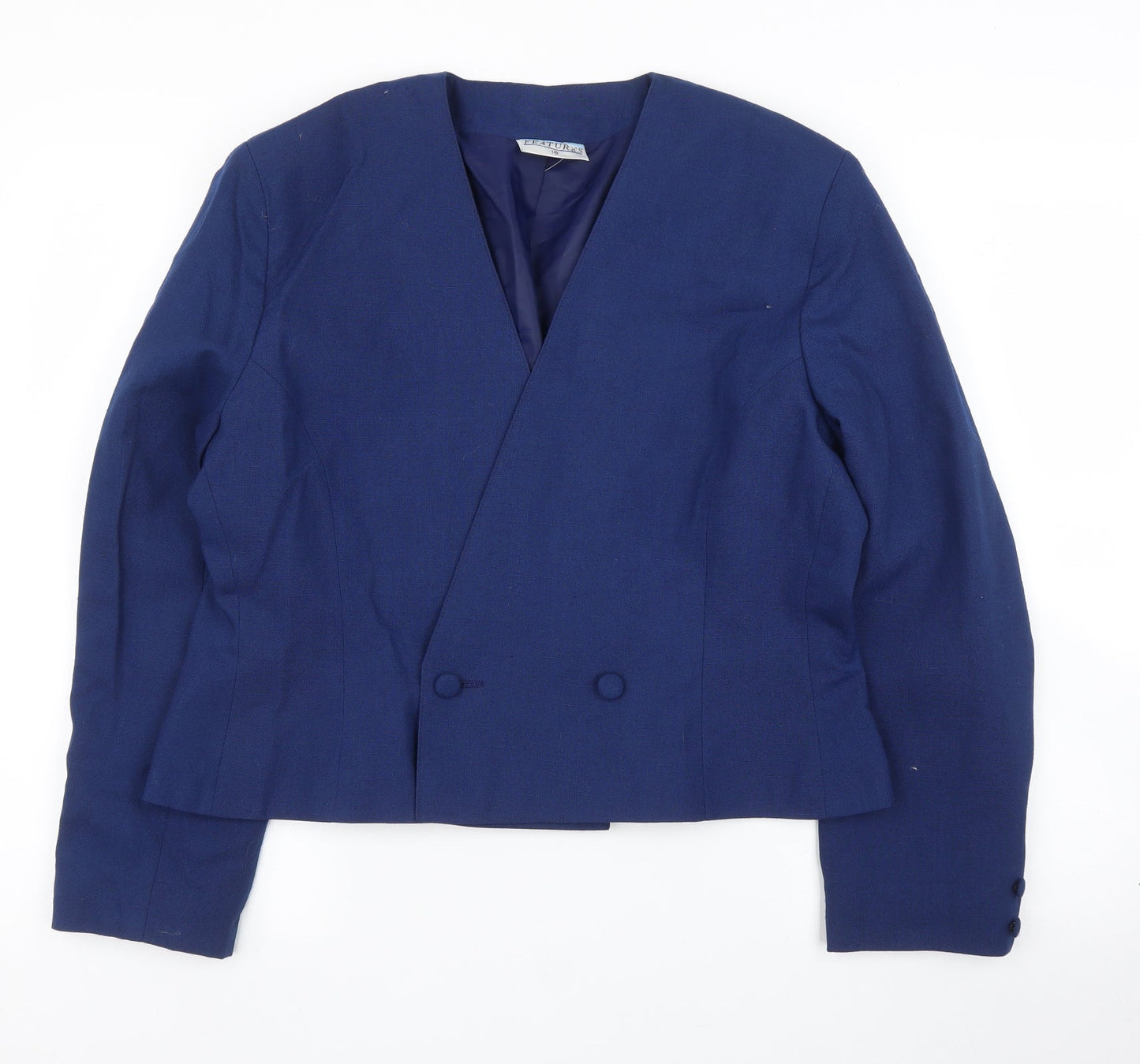 Womens UK Size 16 Features Regular Blue Blazer