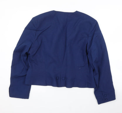 Womens UK Size 16 Features Regular Blue Blazer