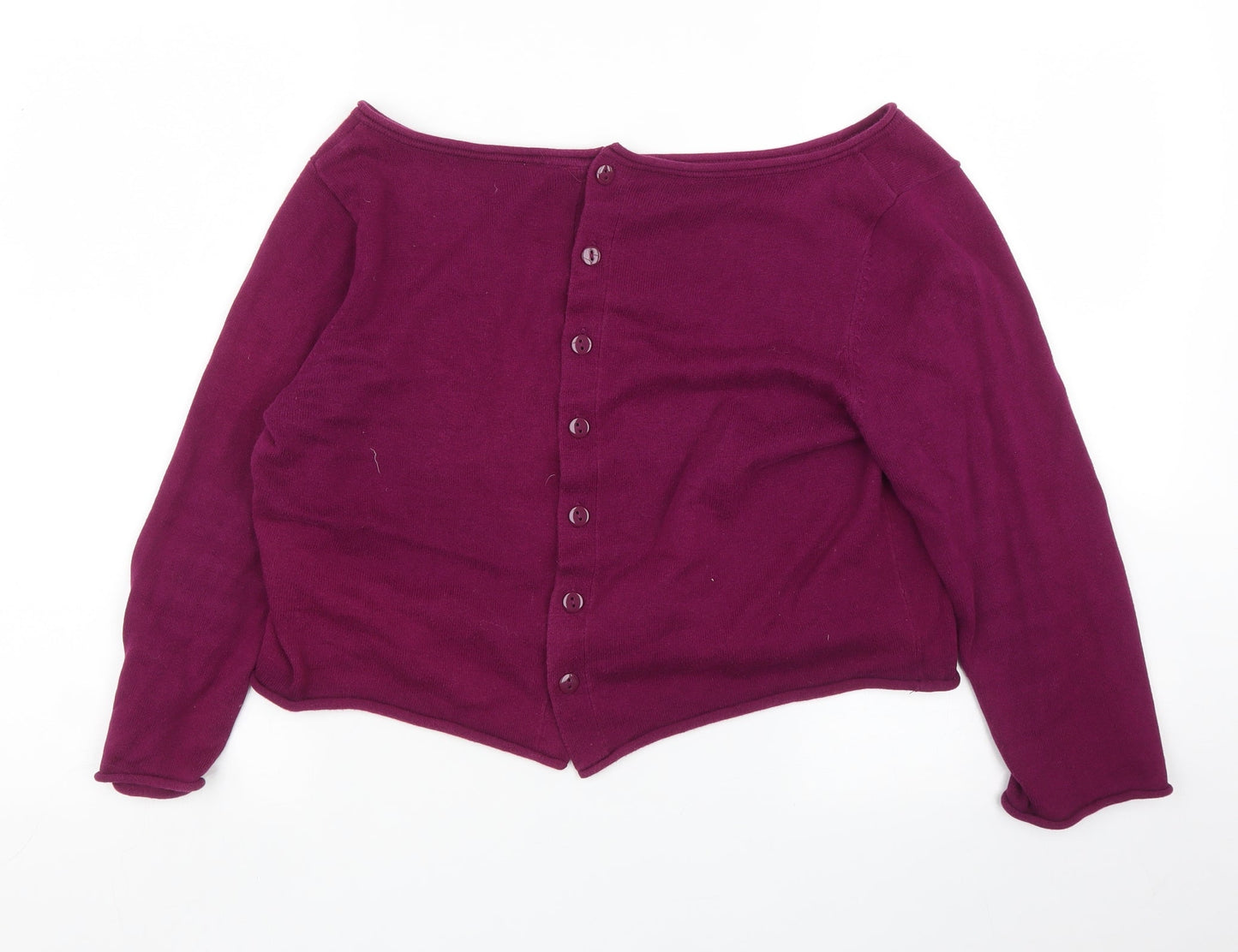 Womens UK Size M Preworn Purple Cardigan Jumper