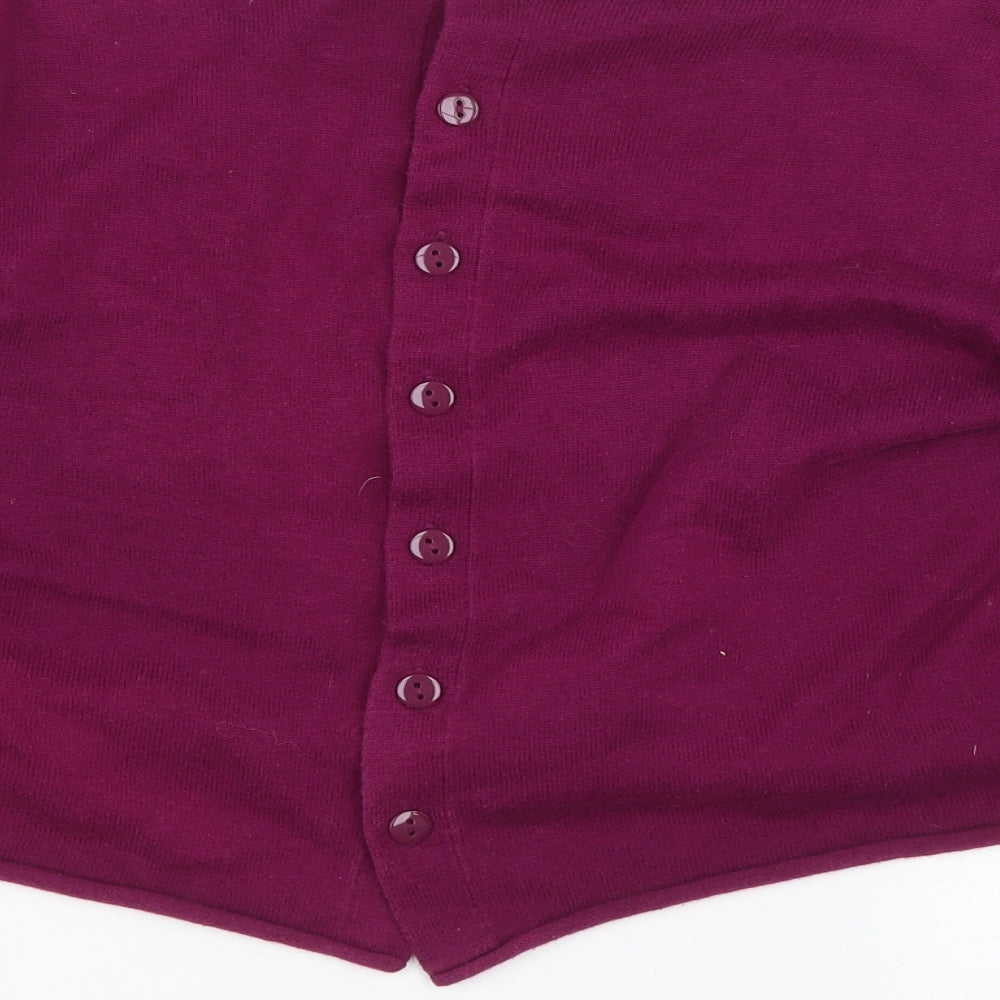 Womens UK Size M Preworn Purple Cardigan Jumper