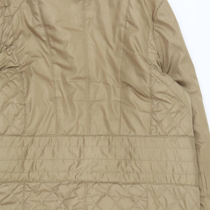 Joanna Hope Womens Beige   Quilted Coat Size 18