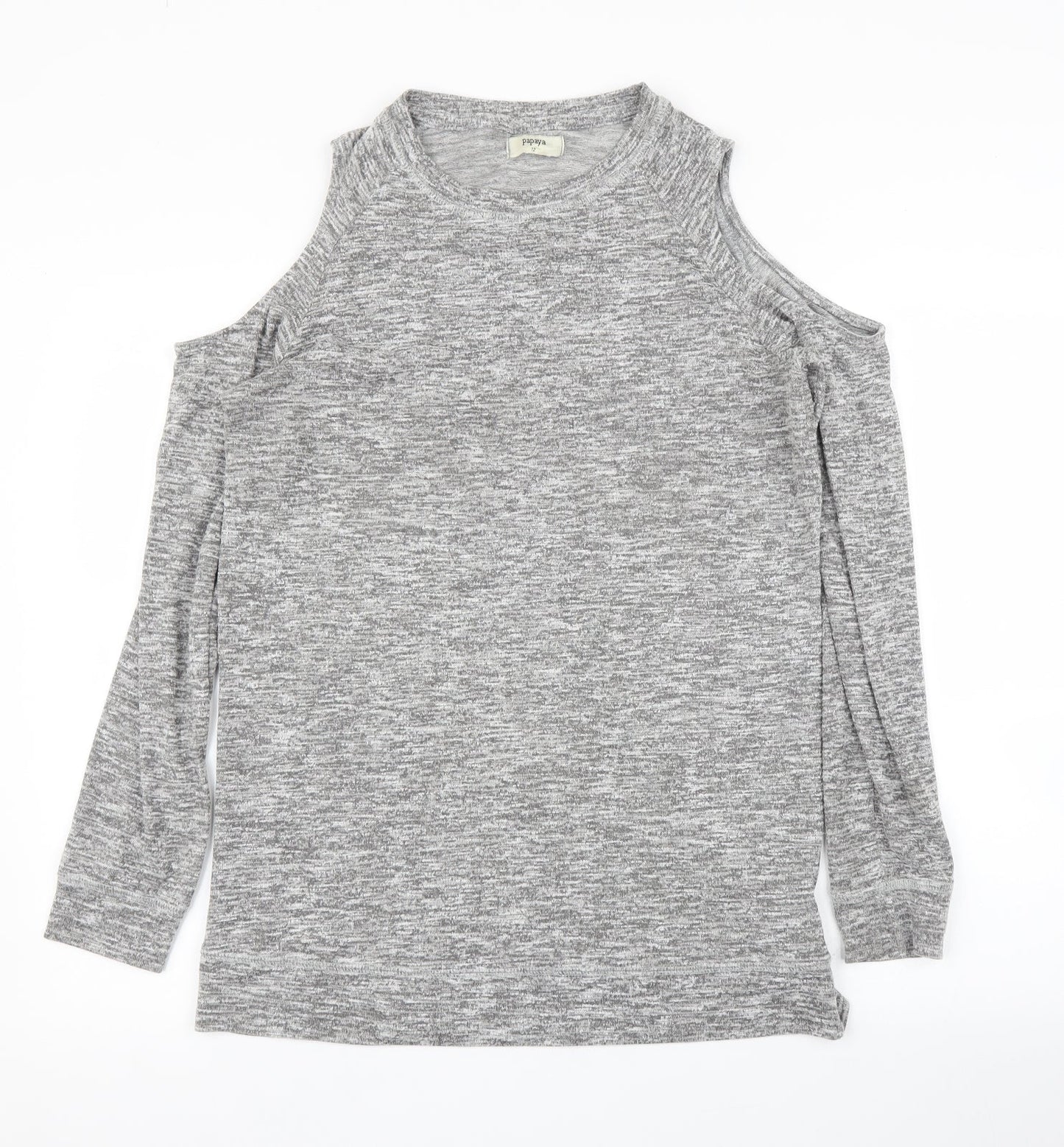 Womens UK Size 12 Papaya Grey Pullover Jumper