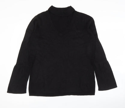 Womens UK Size M Papaya Black Pullover Jumper