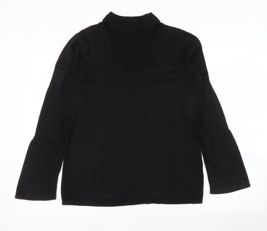 Womens UK Size M Papaya Black Pullover Jumper