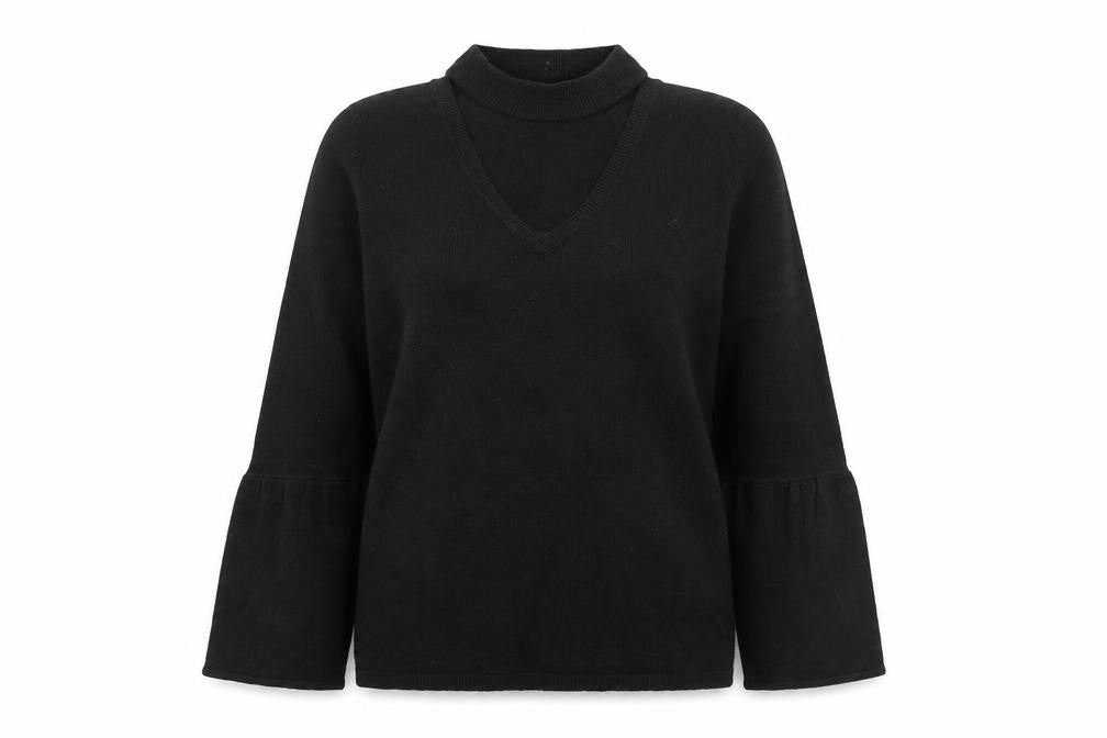 Womens UK Size M Papaya Black Pullover Jumper