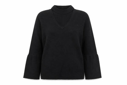 Womens UK Size M Papaya Black Pullover Jumper