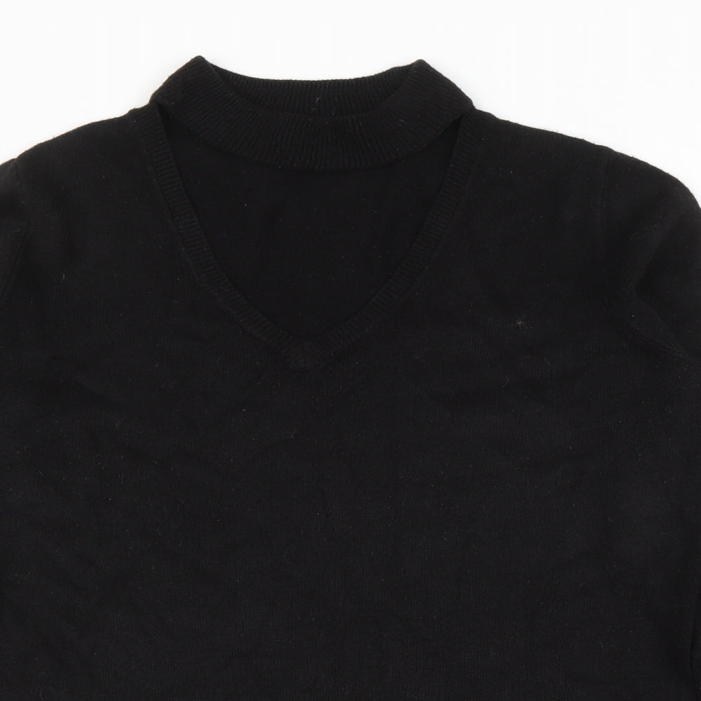 Womens UK Size M Papaya Black Pullover Jumper