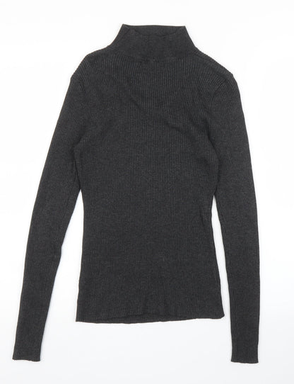 Womens UK Size S Only Grey Basic Blouse