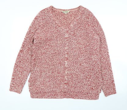 Womens UK Size 12 M&Co Red Pullover Jumper