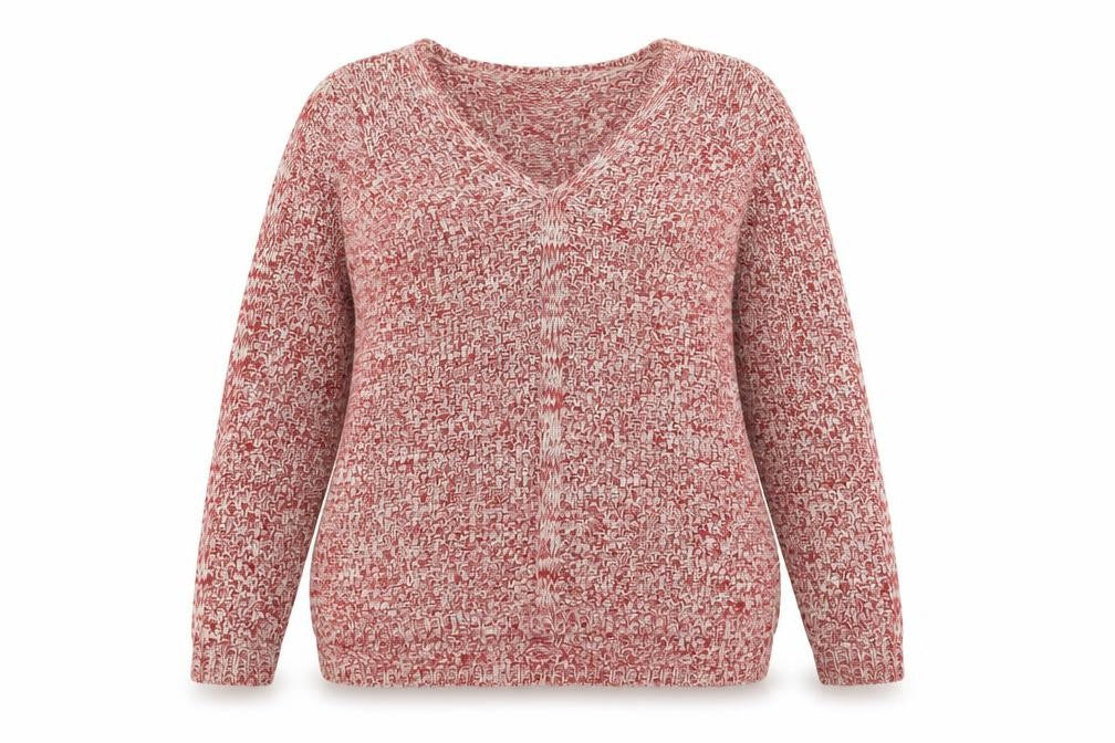 Womens UK Size 12 M&Co Red Pullover Jumper